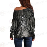 Satan Forest Inverted Cross SED-0402 Off Shoulder Sweaters