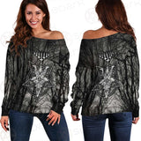 Satan Forest Inverted Cross SED-0402 Off Shoulder Sweaters