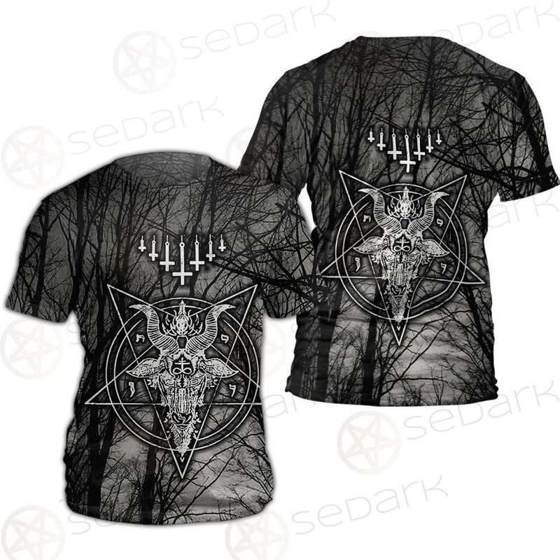 Satan Forest Inverted Cross SED-0402 Unisex T-shirt