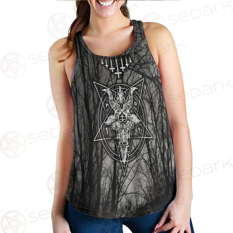 Satan Forest Inverted Cross SED-0402 Women Tank Top