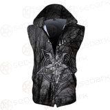 Satan Forest Inverted Cross SED-0402 Zip Sleeveless Hoodie