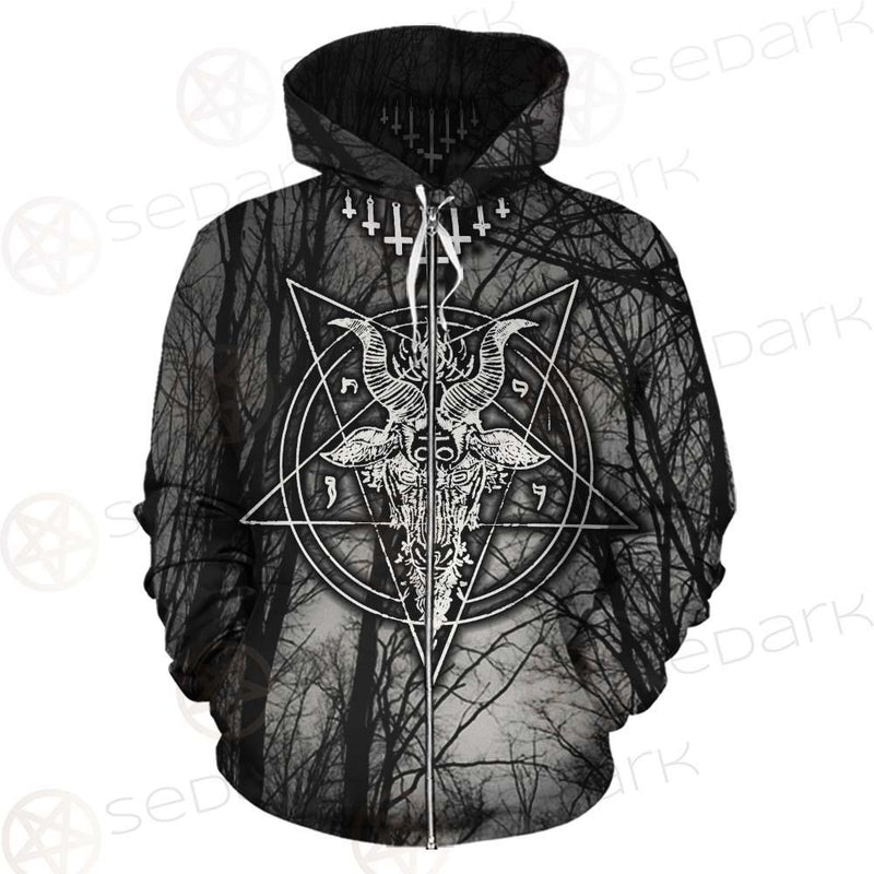Satan Forest Inverted Cross SED-0402 Hoodie & Zip Hoodie