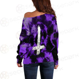 Satan Inverted Cross SED-0403 Off Shoulder Sweaters