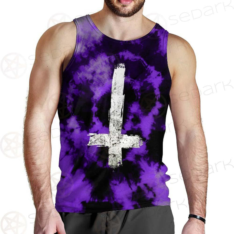 Satan Inverted Cross SED-0403 Men Tank-tops