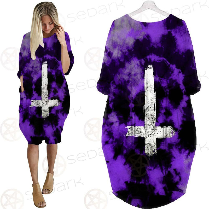 Satan Inverted Cross SED-0403 Batwing Pocket Dress