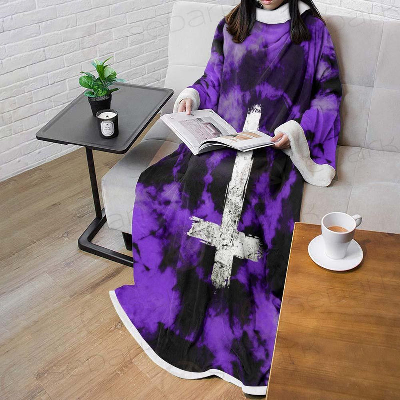 Satan Inverted Cross SED-0403 Sleeved Blanket