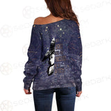 Gothic Purple Be A Witch SED-0404 Off Shoulder Sweaters