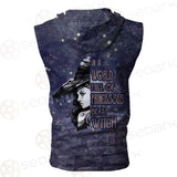 Gothic Purple Be A Witch SED-0404 Zip Sleeveless Hoodie