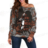 Gothic Skull Be A Witch SED-0406 Off Shoulder Sweaters