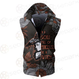 Gothic Skull Be A Witch SED-0406 Zip Sleeveless Hoodie