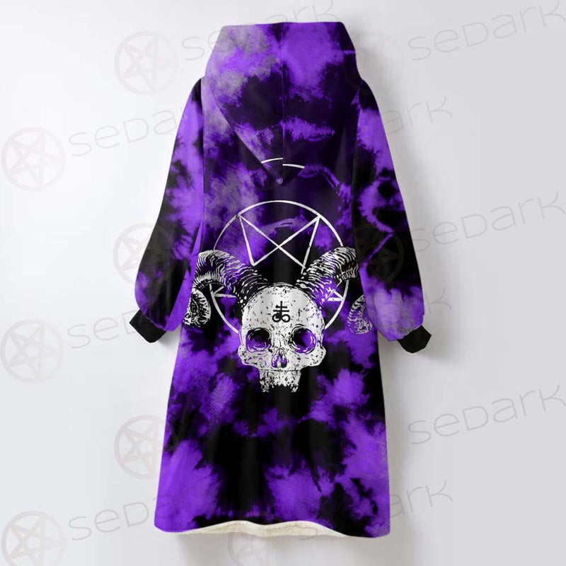 Satan Skull SED-0408 Oversized Sherpa Blanket Hoodie