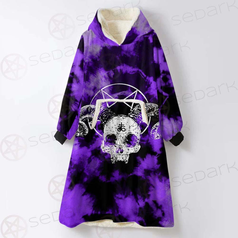 Satan Skull SED-0408 Oversized Sherpa Blanket Hoodie