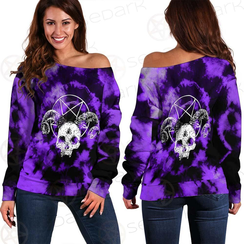 Satan Skull SED-0408 Off Shoulder Sweaters
