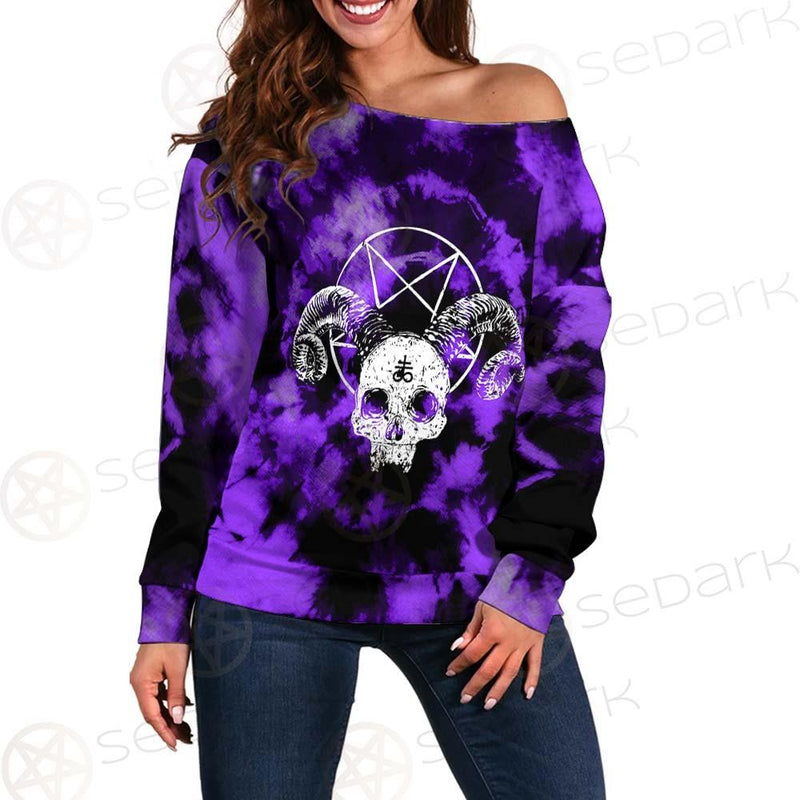 Satan Skull SED-0408 Off Shoulder Sweaters