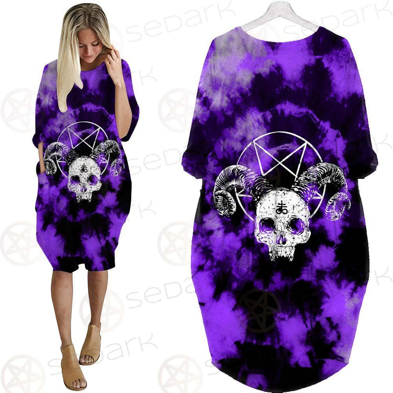 Satan Skull SED-0408 Batwing Pocket Dress