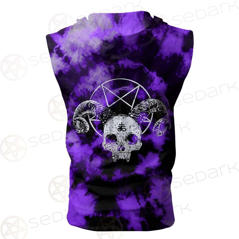 Satan Skull SED-0408 Zip Sleeveless Hoodie