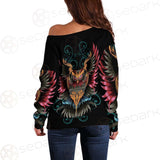 Satan Devil Birds SED-0419 Off Shoulder Sweaters