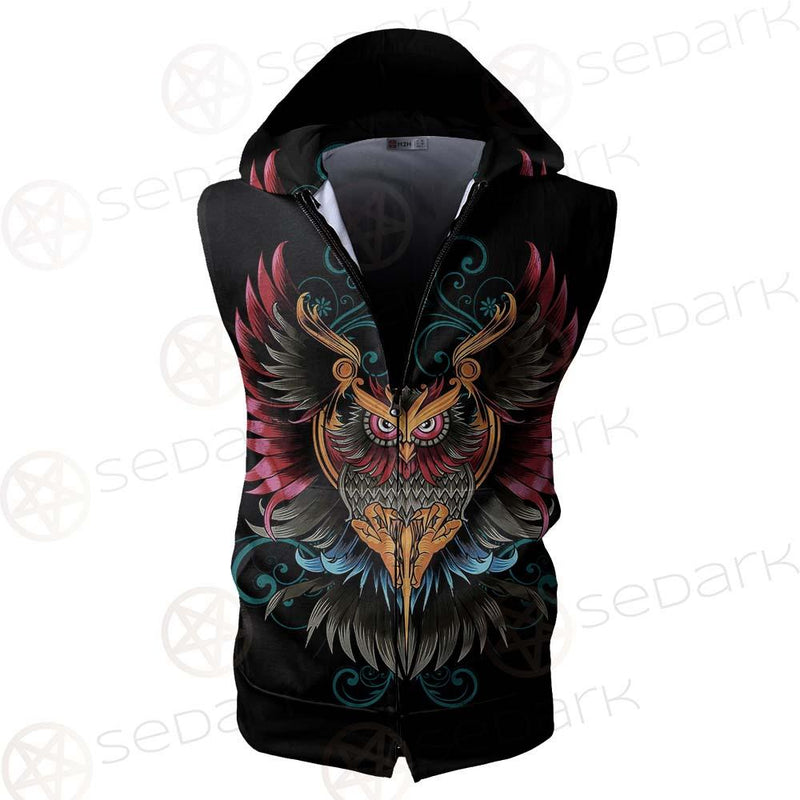 Satan Devil Birds SED-0419 Zip Sleeveless Hoodie