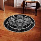 Baphomet Skull SED-0420 Round Carpet