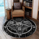 Baphomet Skull SED-0420 Round Carpet