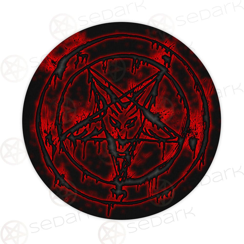 Red Baphomet SED-0421 Round Carpet