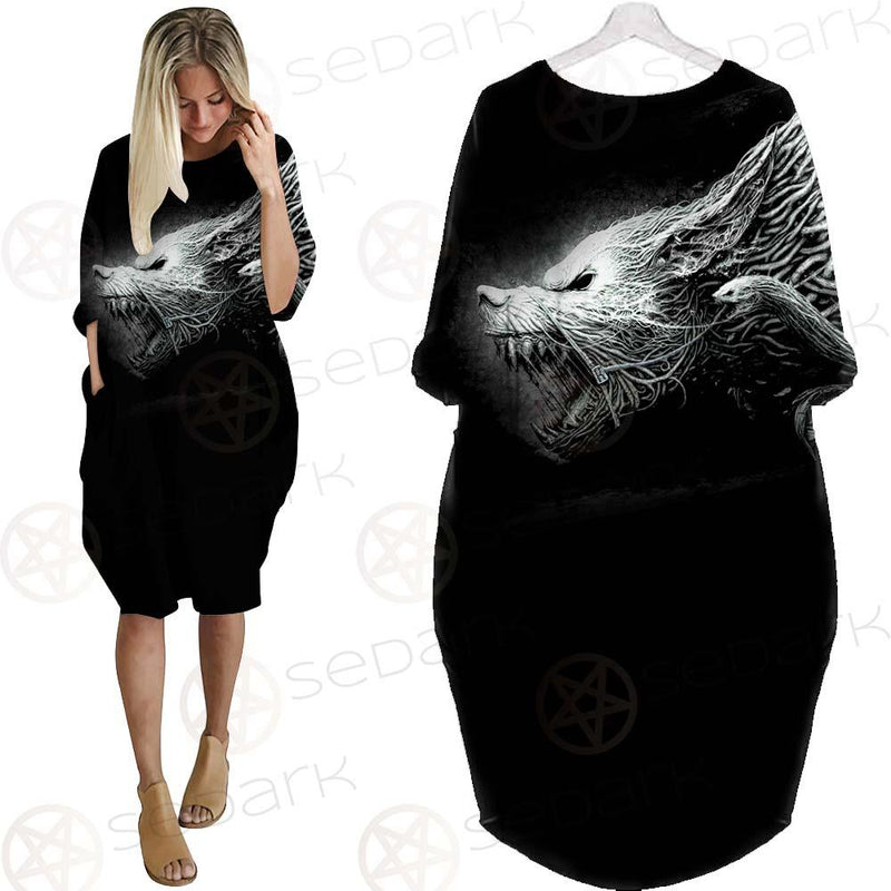 Viking Tree SED-0425 Batwing Pocket Dress