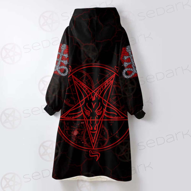 Satan Symbol SED-0426 Oversized Sherpa Blanket Hoodie