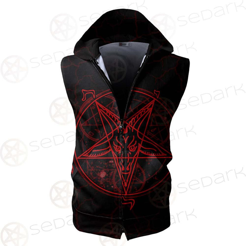 Satan Symbol SED-0426 Zip Sleeveless Hoodie