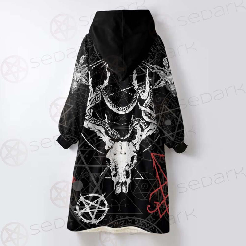 Satan Sigil SED-0427 Oversized Sherpa Blanket Hoodie