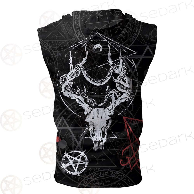 Satan Sigil SED-0427 Zip Sleeveless Hoodie