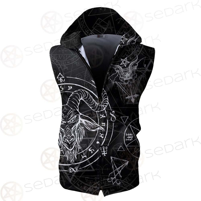 Satan Sigil SED-0427 Zip Sleeveless Hoodie
