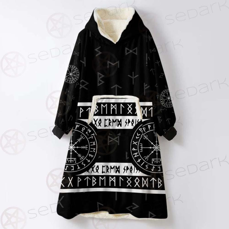 Viking Symbol SED-0428 Oversized Sherpa Blanket Hoodie