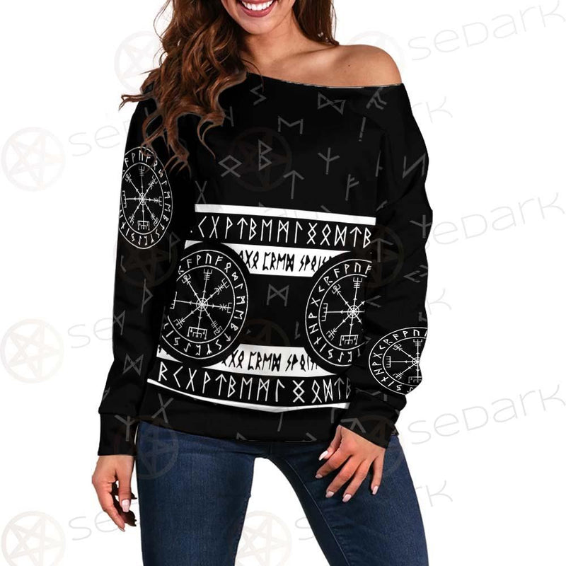 Viking Symbol SED-0428 Off Shoulder Sweaters