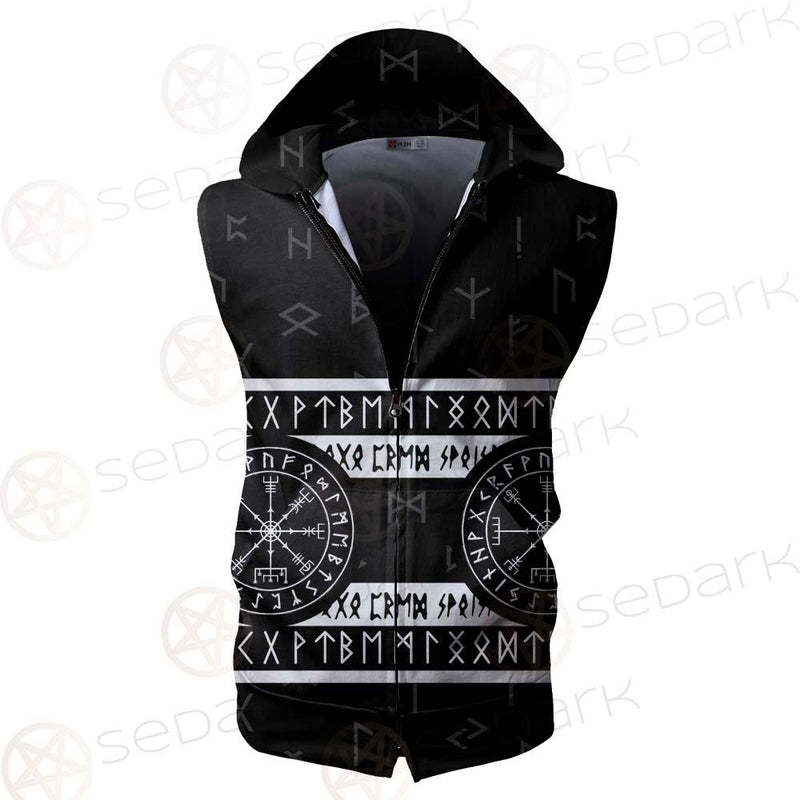 Viking Symbol SED-0428 Zip Sleeveless Hoodie