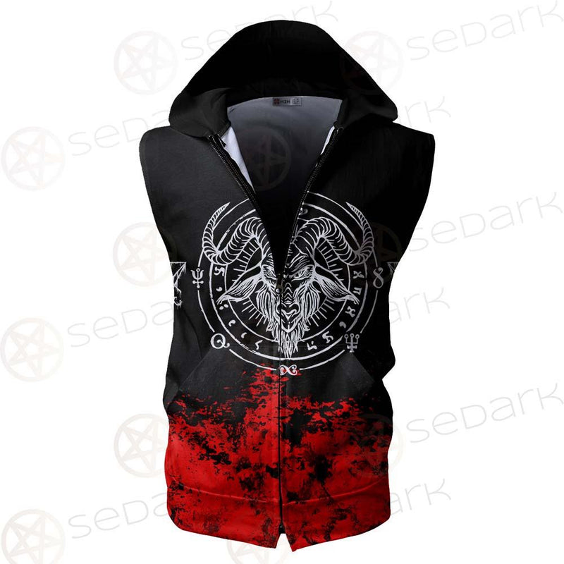 Satan Fire SED-0429 Zip Sleeveless Hoodie