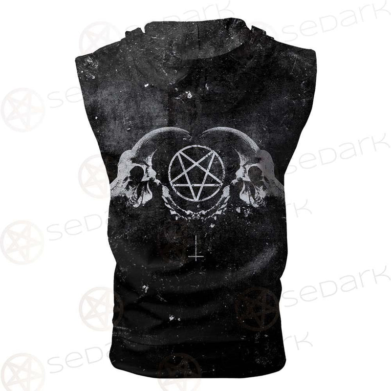 Satanic Symbol SED-0430 Zip Sleeveless Hoodie