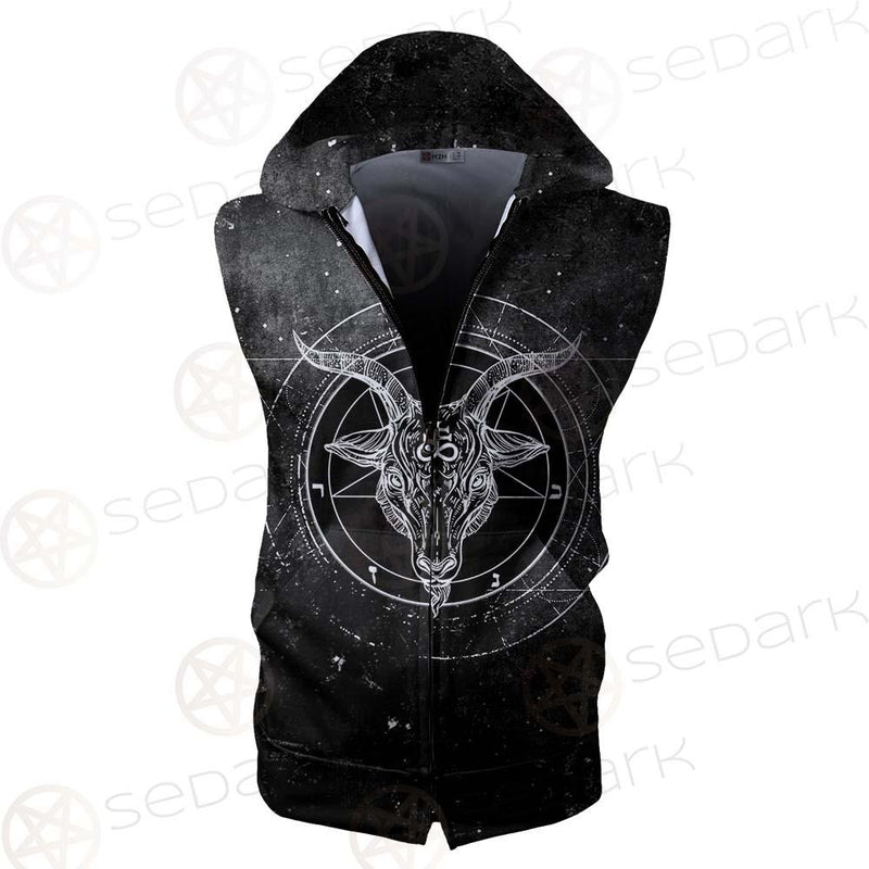 Satanic Symbol SED-0430 Zip Sleeveless Hoodie
