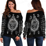 Alchemy Symbols SED-0431 Off Shoulder Sweaters