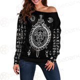 Alchemy Symbols SED-0431 Off Shoulder Sweaters