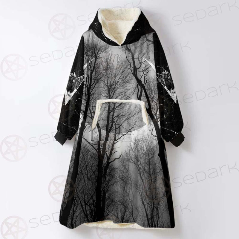 Satan Forest Moon SED-0433 Oversized Sherpa Blanket Hoodie