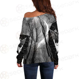 Satan Forest Moon SED-0433 Off Shoulder Sweaters