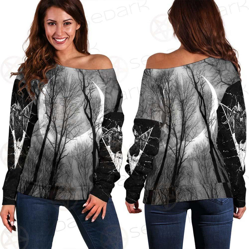 Satan Forest Moon SED-0433 Off Shoulder Sweaters