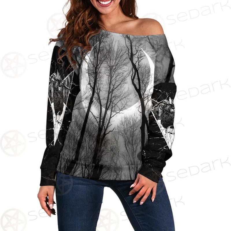 Satan Forest Moon SED-0433 Off Shoulder Sweaters