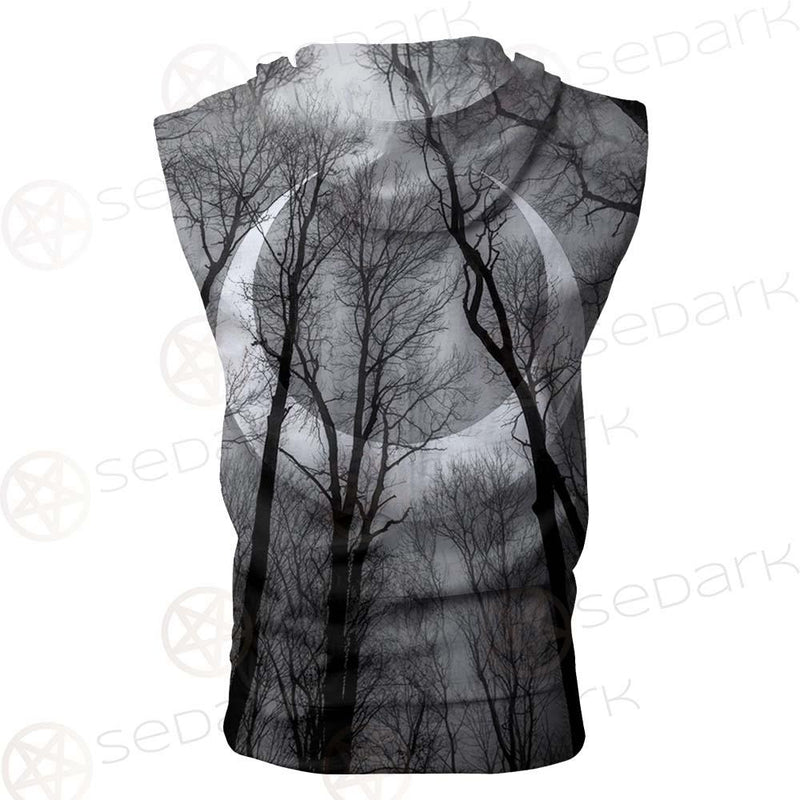 Satan Forest Moon SED-0433 Zip Sleeveless Hoodie
