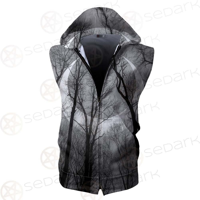 Satan Forest Moon SED-0433 Zip Sleeveless Hoodie