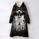 Satanic Inverted Cross 666 SED-0434 Oversized Sherpa Blanket Hoodie