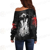 Satanic Inverted Cross 666 SED-0434 Off Shoulder Sweaters