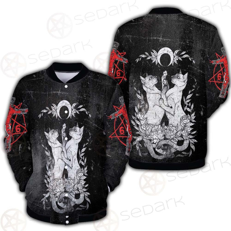 Satanic Inverted Cross 666 SED-0434 Button Jacket