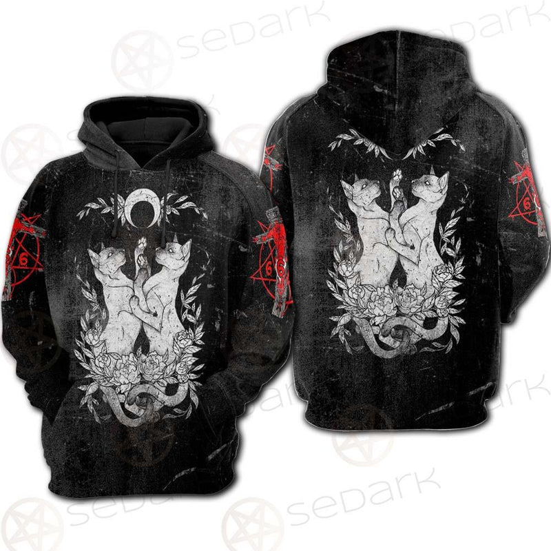 Satanic Inverted Cross 666 SED-0434 Hoodie & Zip Hoodie Raglan