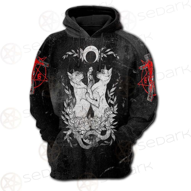Satanic Inverted Cross 666 SED-0434 Hoodie & Zip Hoodie Raglan